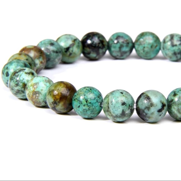 African turquoise mala bracelet 8mm all sizes! - Picture 2 of 3